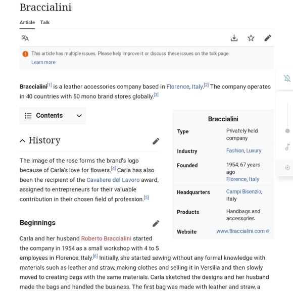 Beige Tote Braccialini (Italy) Genuine Leather  Bag🇮🇹 - Picture 2 of 12